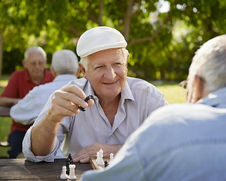 Senior Men Playing Chess