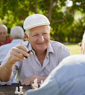 Senior Men Playing Chess