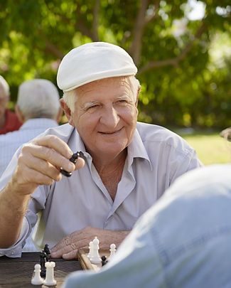 Senior Men Playing Chess