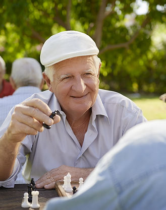 Senior Men Playing Chess