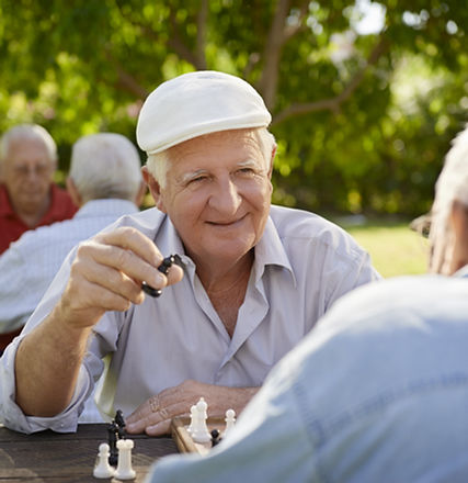 Senior Men Playing Chess
