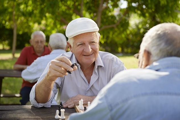Senior Men Playing Chess