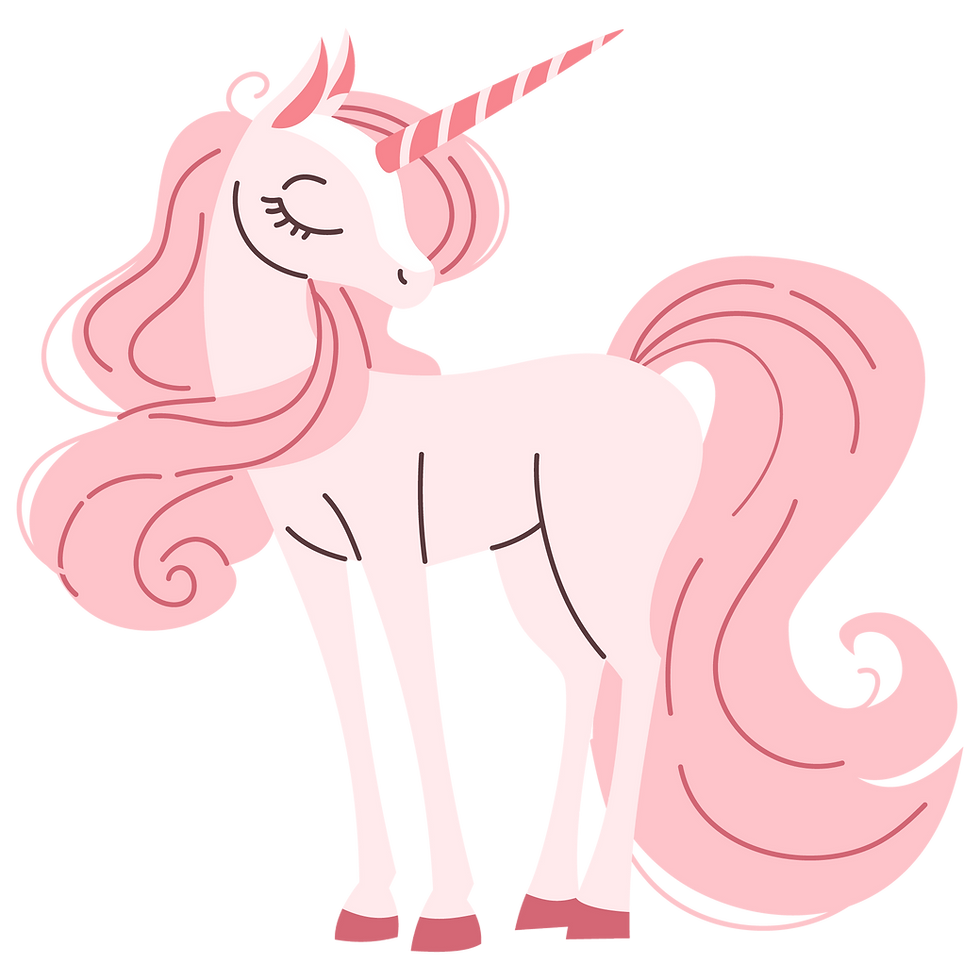 Pink Unicorn Illustration