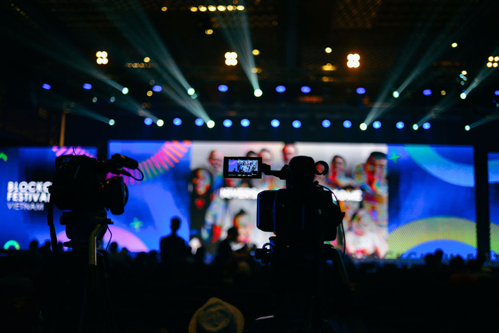 Filming an event in Vietnam