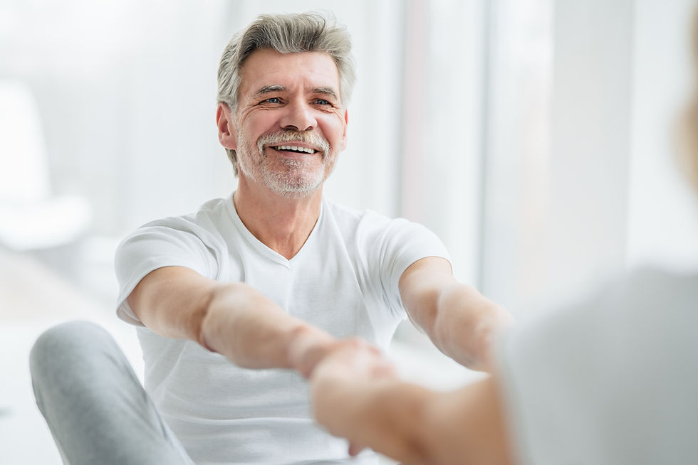 Man Exercising Indoors
