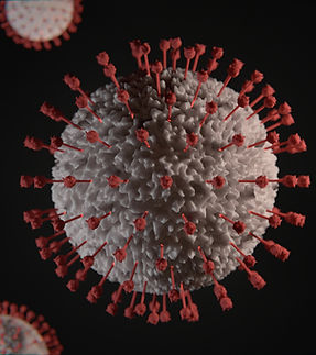Partícula viral em close-up