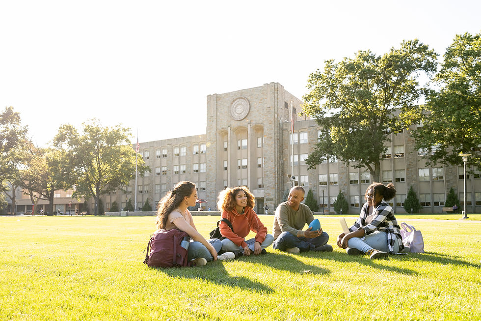 Students Sitting Outdoors