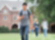Student on Mobile Phone