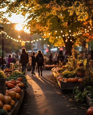Herbstlicher Outdoor-Markt