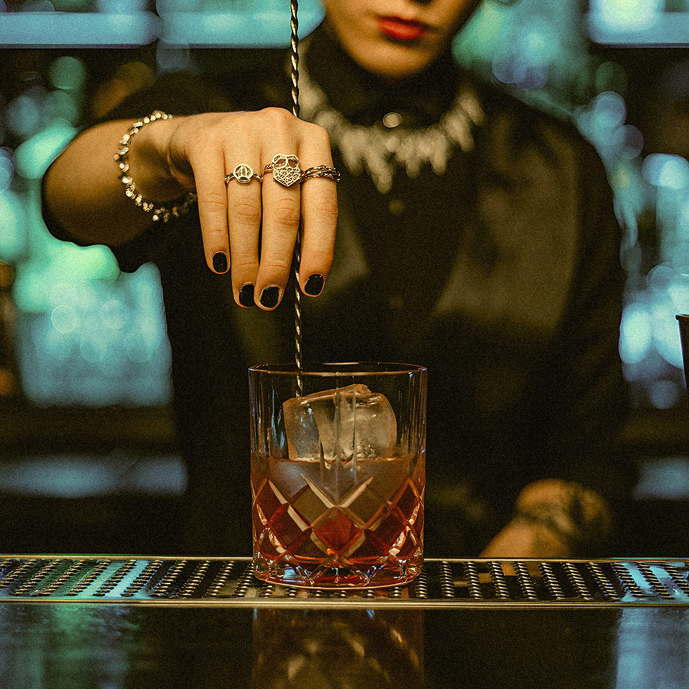 Bartender Mixing Drink