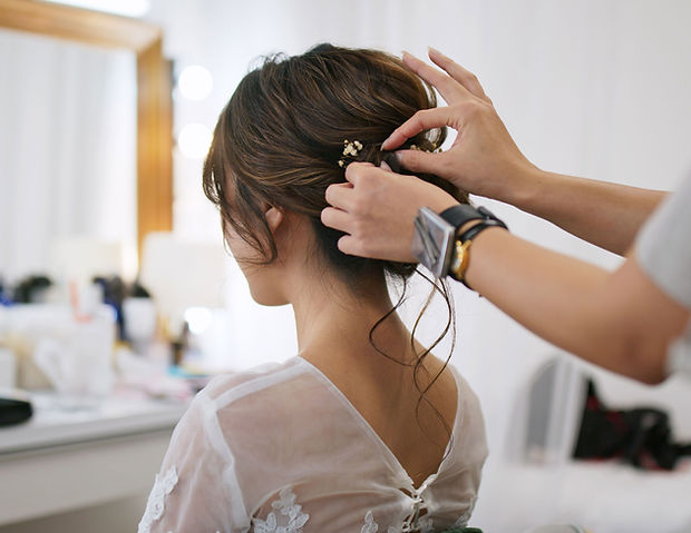 サロンでのヘアセット