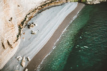 Vue aérienne d'une plage