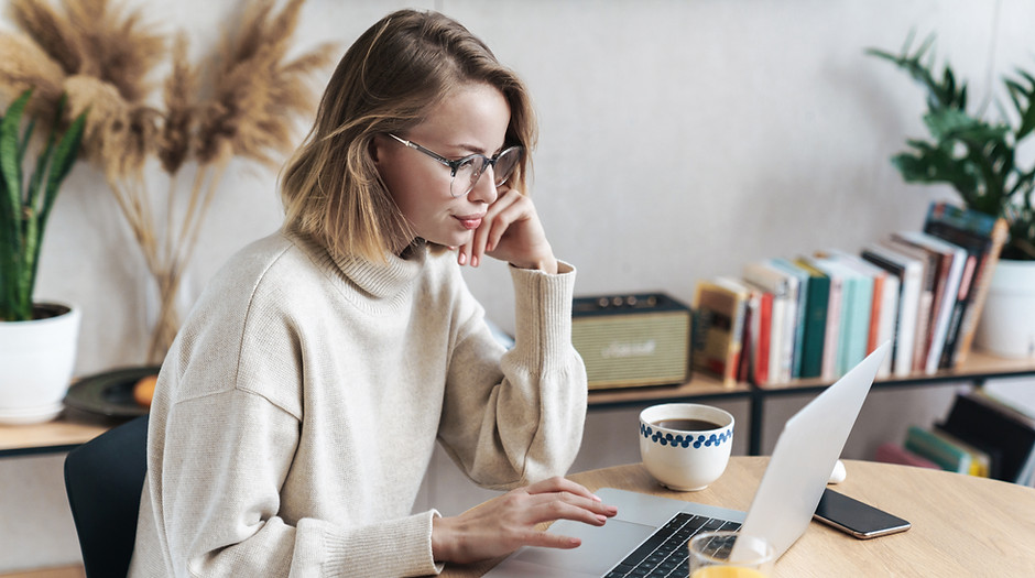 Woman on Computer