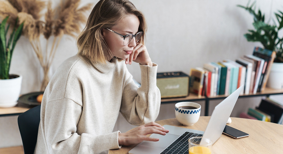 Woman on Computer