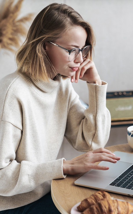 Woman on Computer