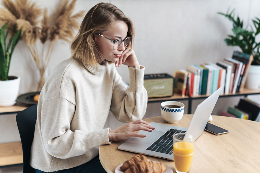Woman on Computer