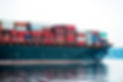 Cargo container ship on ocean