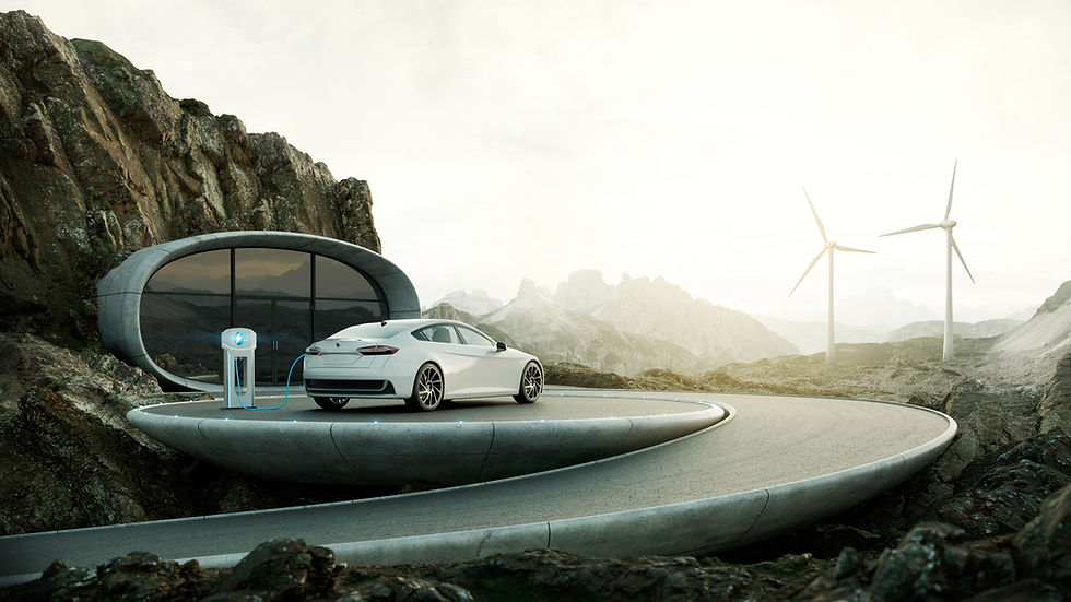 Futuristisches Autoladen