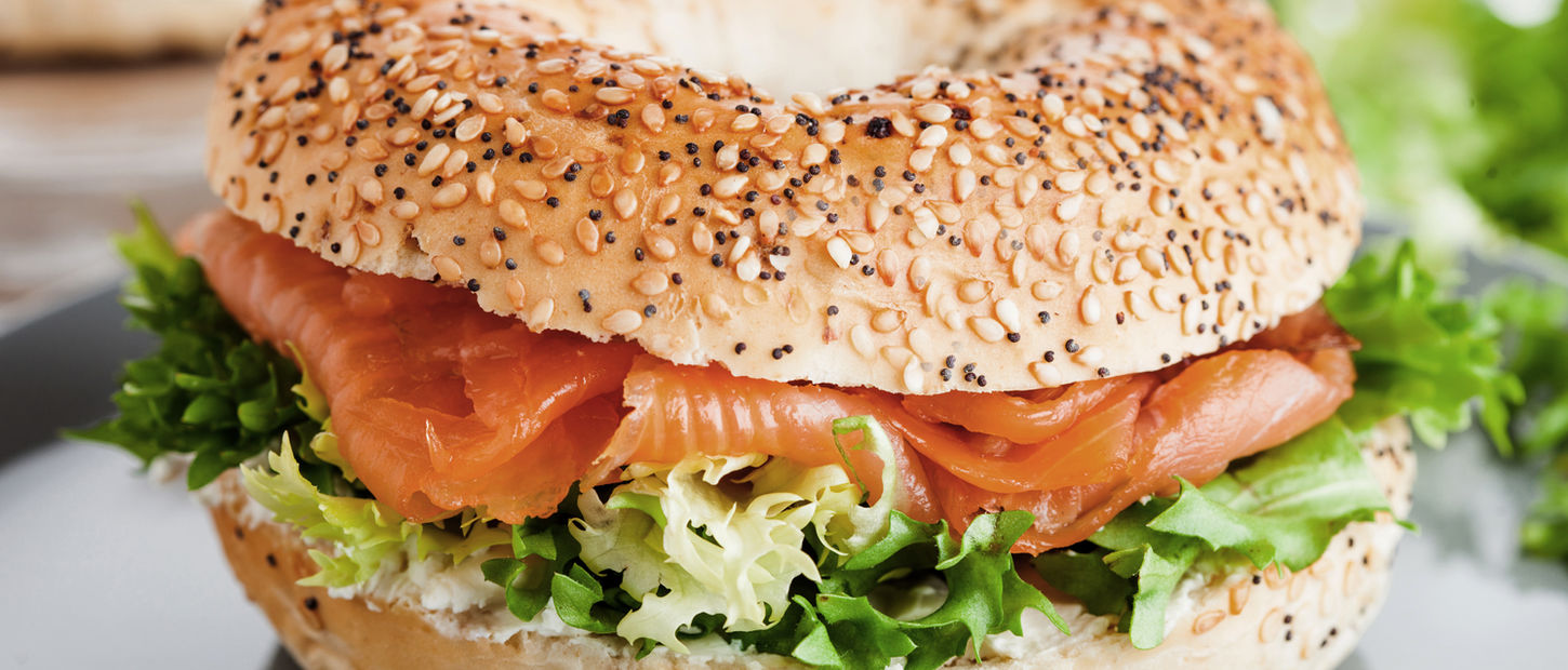 Smoked Salmon Bagel Sandwich