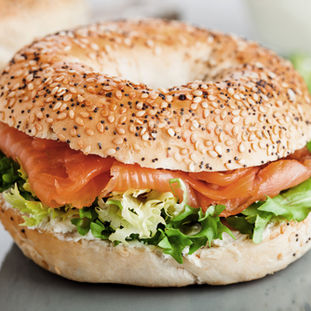 Smoked Salmon Bagel Sandwich