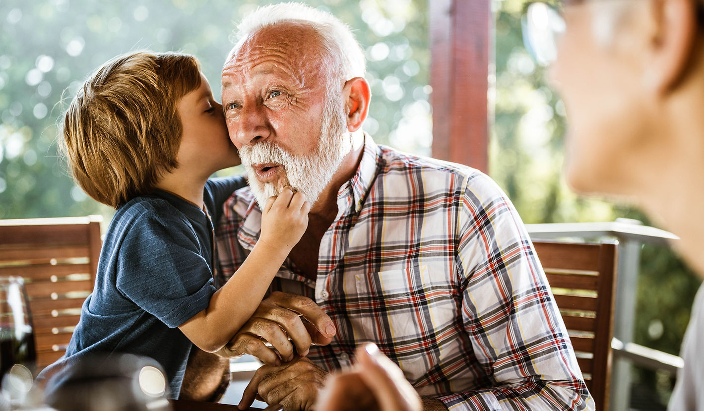 Whispering to Granddad
