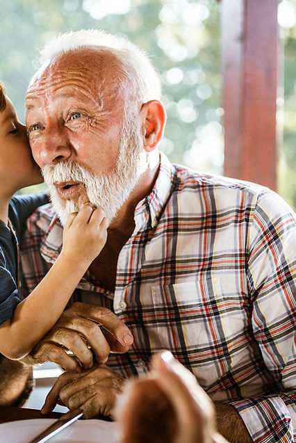 Whispering to Granddad