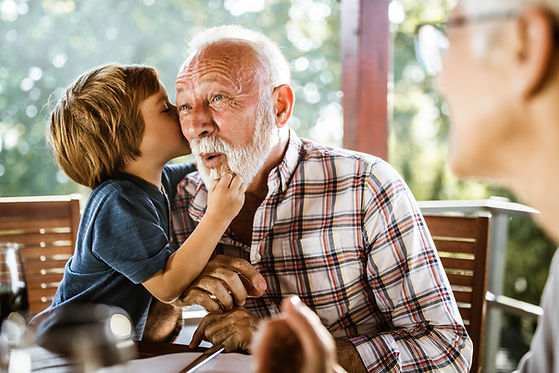 Whispering to Granddad