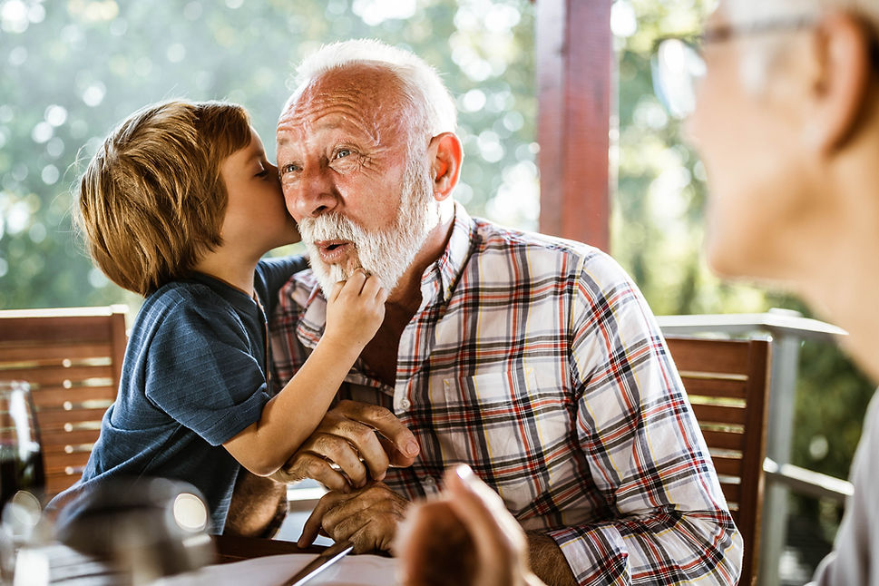 Whispering to Granddad