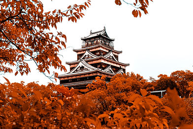 Výhled na japonský hrad