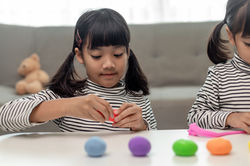 Playing with Colorful Dough