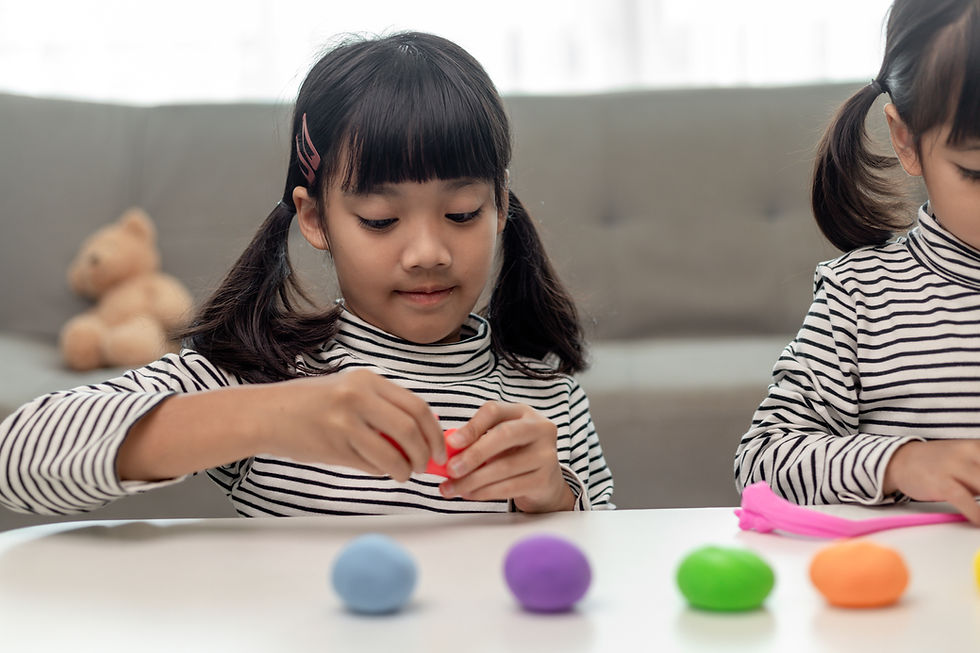 Children Playing Clay