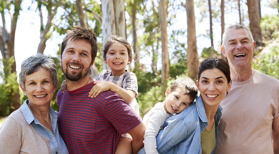 Happy Family in Nature