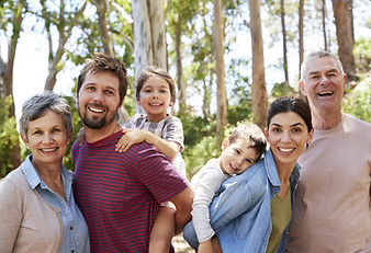 Happy Family in Nature