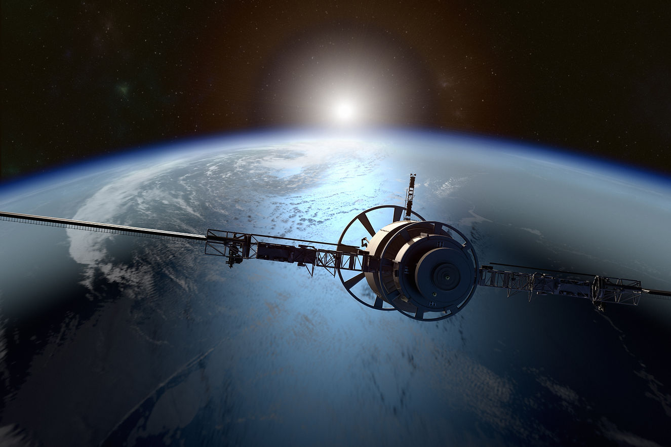 Satellite en orbite autour de la Terre