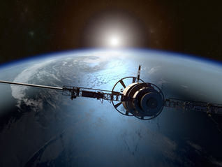 Satellite orbiting Earth