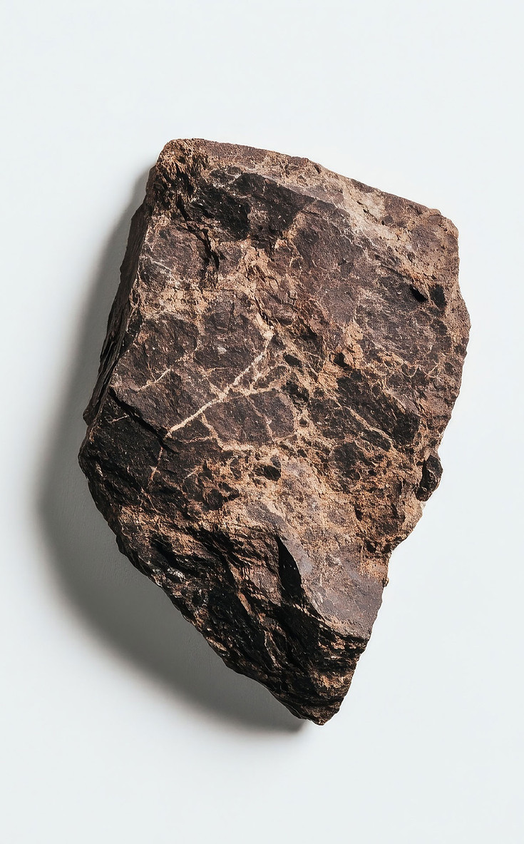 Rock on White Background