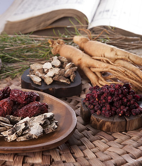 Medicinal Herbs on a wicker table