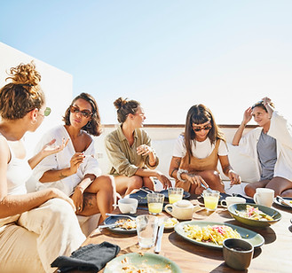 Friends Having Breakfast