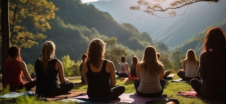 Outdoor Group Yoga Session