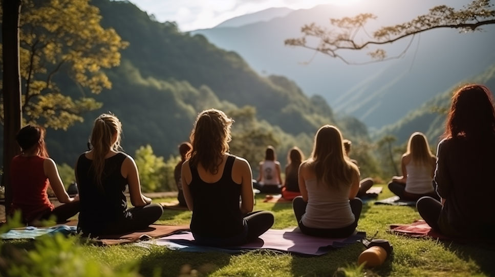 Outdoor Group Yoga Session