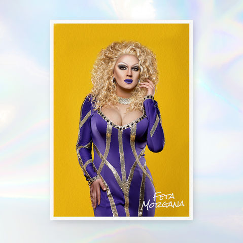 Stunning Trixie Mattel in purple gown