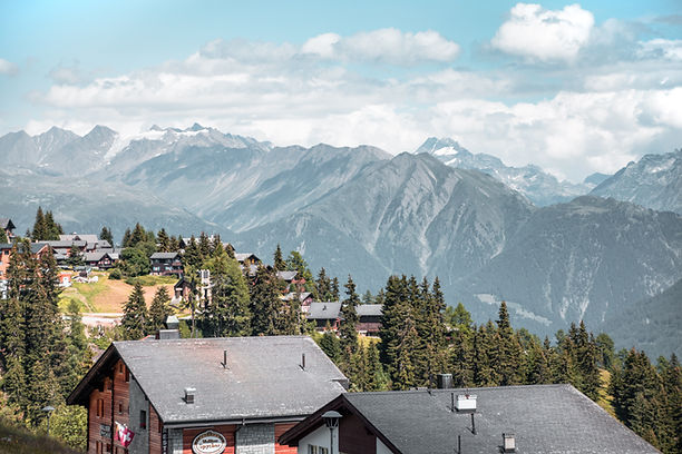 Mountain Village Scene