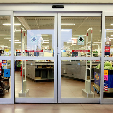 Entrance of grocery store