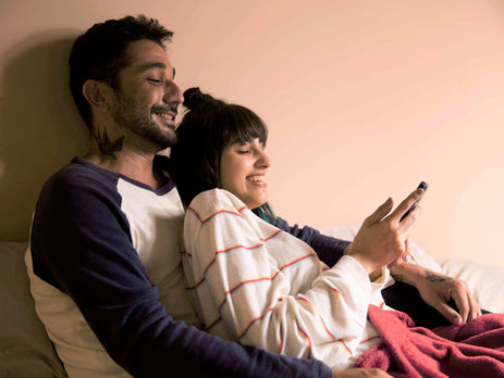 couple relaxing together