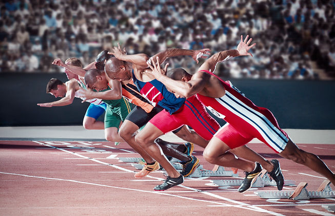 Runners Taking Off