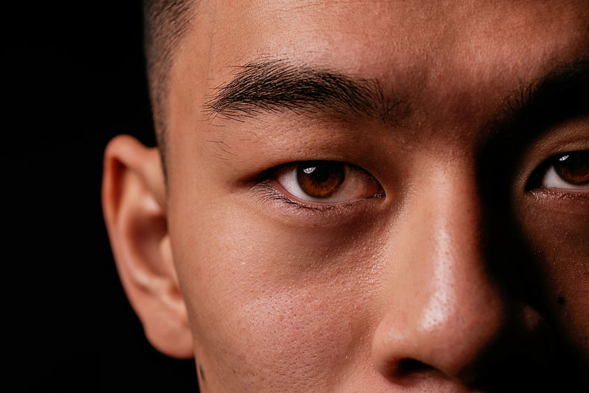 Primer plano de los ojos