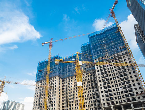 Im Bau befindliche Wohngebäude