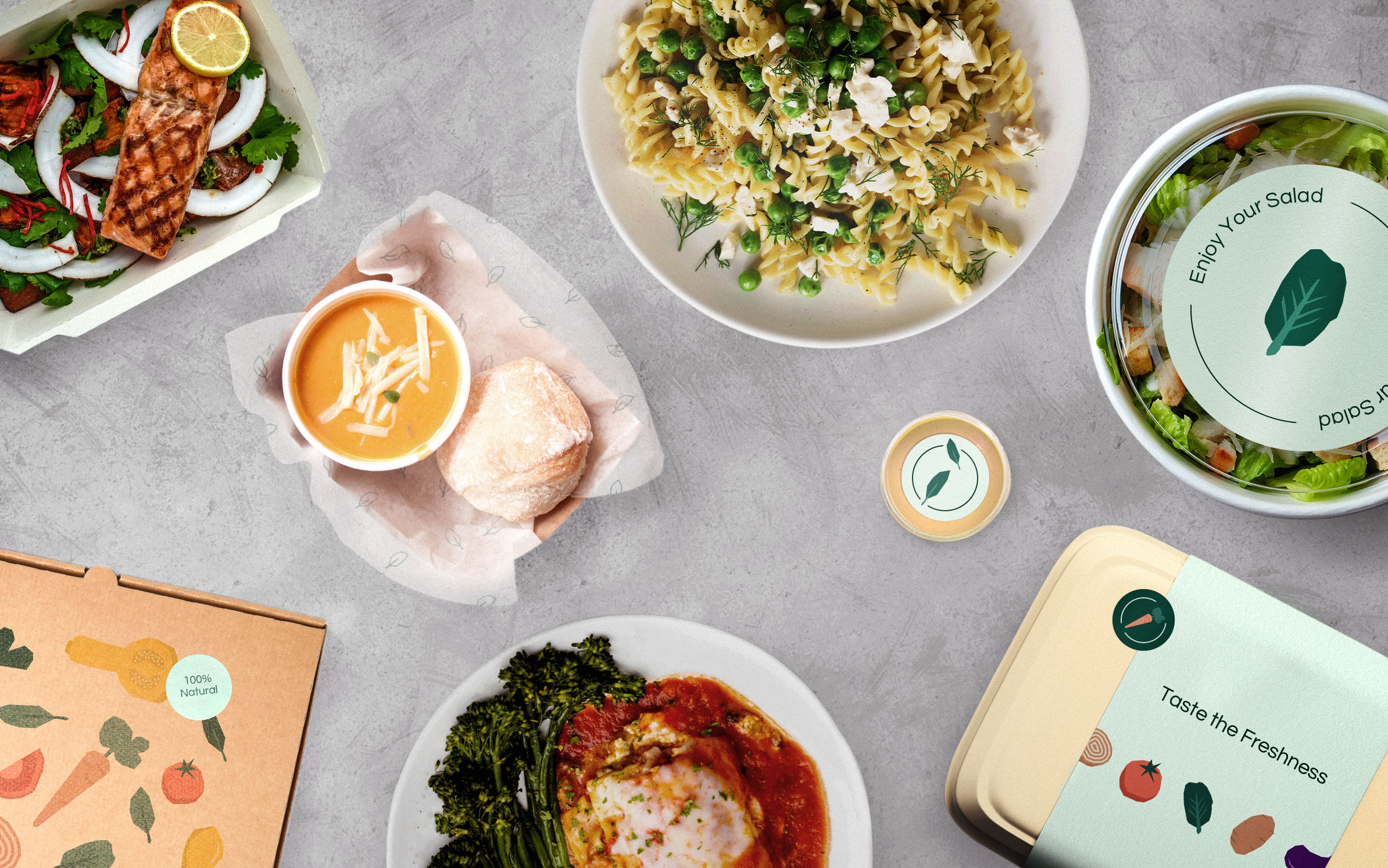 Arranged Food and Objects