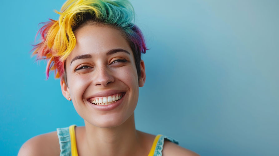 Retrato de persona sonriente