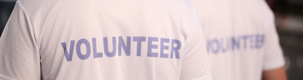 Back of a group of volunteers